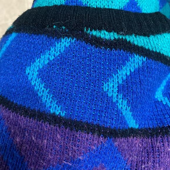 Country Craft Vintage Oversized Geometric Colorful Knit Slit Neck Sweater 44 XL - Picture 2 of 7